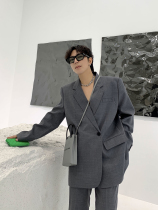 TTT autumn wool casual suit shoulder pads 2021 new one button high-quality fried street suit jacket men