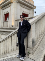 WE11DONE suit 21 autumn new single-breasted denim casual suit welldone jacket men