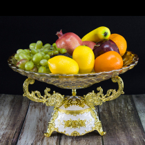 Eurostyle fruit tray Creative modern Living room Home glass tray Bar KTV Fruit tray Alloy Fruit Rack Bracket Pendulum