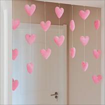 House door hanging decoration small door curtain partition hanging cord Curtain Girl Hearts Han Style Cute Pink Peach Loving free pendants