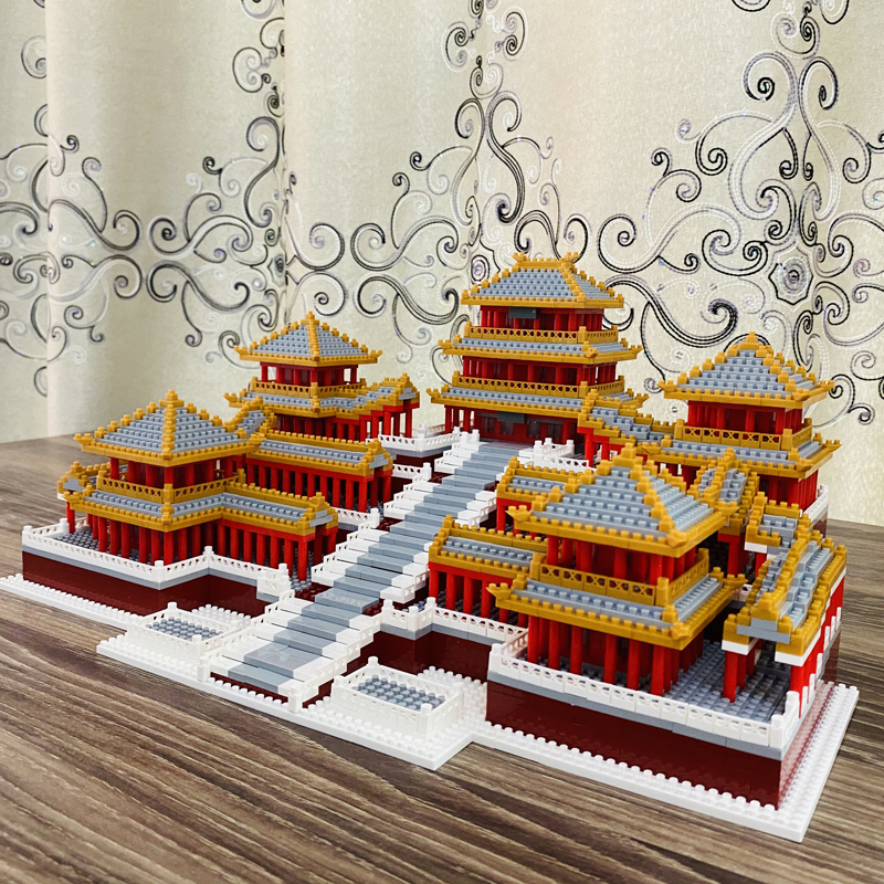 中国风古代建筑模型拼装大型城堡拼图成年高难度微型