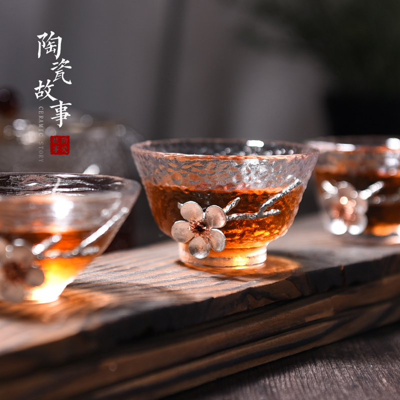 Ceramic story master sample tea cup cup single cup glass hammer stick a small Japanese kung fu tea tin, tea sets tea cups