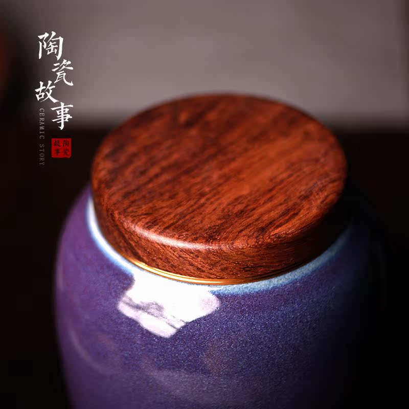Ceramic cover story caddy fixings misspellings household storage puer tea to receive a wake receives Ceramic sealed jar