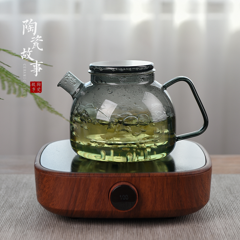 Ceramic story English afternoon tea tea set light key-2 luxury boreal Europe style glass flower pot heating fruit tea POTS