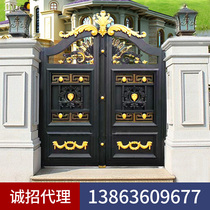 Villa door open door home country courtyard door aluminum Art rural yard small door aluminum alloy door double door