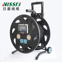 Moving 380V cable disc 25A wire disc 16A winding disc floor tissue cable three-phase four-wire super large disk