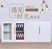 New disassembly and assembly file cabinet half short storage cabinet storage balcony cabinet glass drawer data filing cabinet certificate cabinet small cabinet
