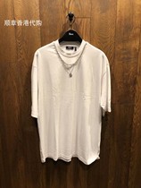 Hong Kong 5CM FIVE CM21 Spring Men Chain Decorated Pure Color Color Short-Left T Shirt 1400