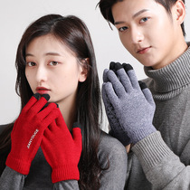 Ladies gloves autumn winter outdoor warm and touchable screen driving on the Korean version of the cute five fingers 2020 new