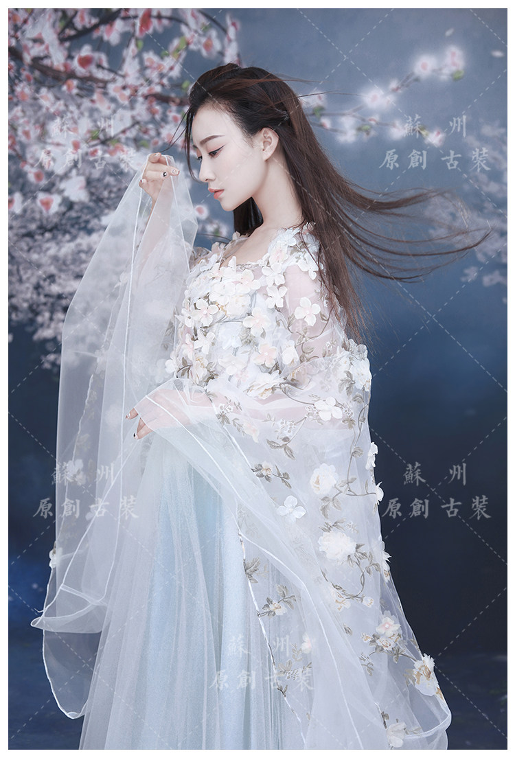影视仙侠剧刘亦菲古装白浅上神同款影视飘逸清新淡雅唐风汉服服饰