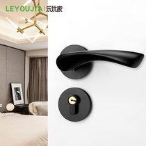 Wood Door Lock Suit Toilet Toilet bedroom Bedroom Aluminum Alloy Room Silent Door Lock Indoor Home Lock Universal