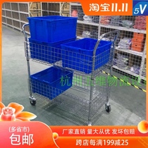 E-commerce warehouse warehousing with truck logistics picking truck sorting truck with truck express tally delivery trolley