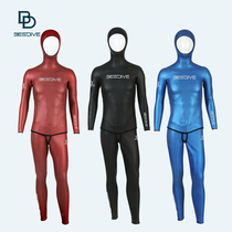 BESTDIVE diving good free diving suit split men and women wet clothes 2-5mm bright leather multi-color diving suit