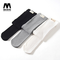 (Even feet)Girls leggings spring and autumn thin childrens white black pantyhose Dance socks Foreign style leggings