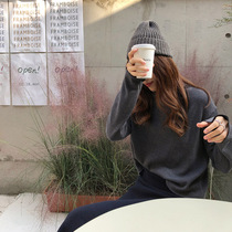 Crab Lane custom waffle high neck bottoming shirt 2021 spring new loose casual all-match T-shirt women