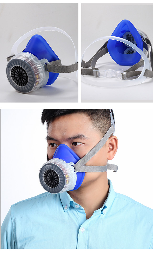 防尘面罩粉尘打磨喷漆装修活性炭猪嘴巴防毒面罩蒸汽甲醛呼吸器
