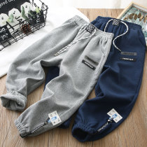 2022 Spring and autumn new foreign air children receive foot long pants and pants for male and female children childrens sports casual pants