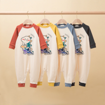 Soft ~ childrens autumn and winter dush anti-kick is easy to take off male and female one-piece clothes climbing to the pyjamas home clothes