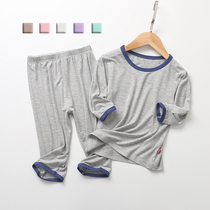 Childrens pajamas summer clothes modal boys and girls home clothes set thin small children Air conditioning clothing short sleeve childrens clothing