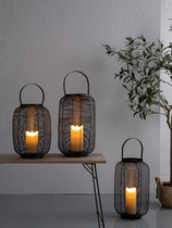 Nordic modern wrought iron lamp Chinese style simple outdoor floor-to-ceiling Candlestick home hotel soft decoration decoration windproof