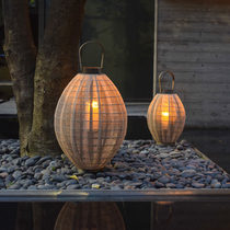 Chinese creative retro Candlestick Nordic modern outdoor floor-to-ceiling wooden wind lamp home B & B hotel decoration ornaments