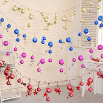 Christmas decorations Bell pendant Ceiling colorful ball bell string bar Hotel shopping mall KTV roof window pendant