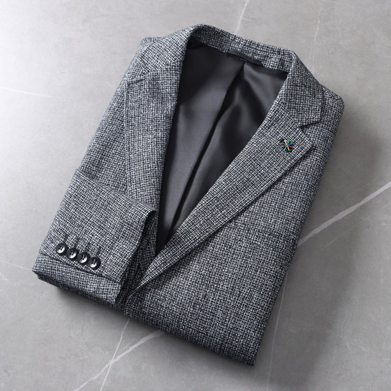 High-end worsted wool! Warm and comfortable! Two-pin buckle business casual suit for men in autumn and winter High-end worsted wool! Warm and comfortable! Two-pin buckle business casual suit for men in autumn and winter