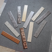 Antique brick Skirting line waveguide line Ground matte edge line 110X600 gray cement wood grain brick Waist line brick