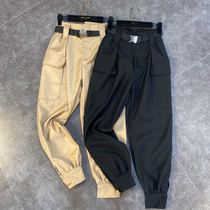 Net red with grapefruit MM2020 autumn belt decoration side pocket decoration closure handsome street overalls tide