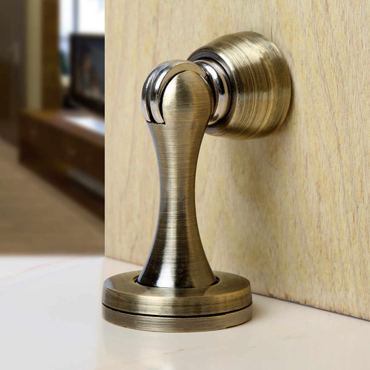 以贝门吸强磁房间门墙装防撞墙地通用锌合金黑色白色强力门碰门吸