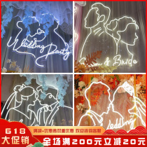 Wedding luminous logo Neon Light Marryme Courtlights Wedding Lights Wedding newcomer lovers Head name Alphabetical Decorations