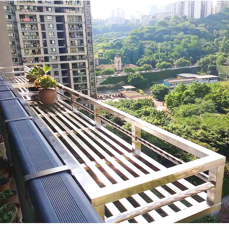 花架子不锈钢阳台护栏悬挂式花盆架室内客厅绿萝多肉墙壁挂式花架