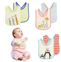 Baby Containment Mouth Spat Towel Pure Cotton Big Waterproof Surrounding Hood Child Rear Braces Cross Adjustable Giri Meal Pocket