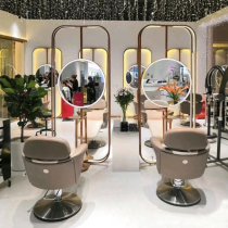 Net Red Barber shop mirror table with LED lamp floor mirror high definition mirror hairdressing mirror hair salon special barber shop mirror table