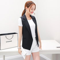 Summer new fashion slim suit horse clip female Korean version of Waistcoat Vest vest suit collar coat large size spring and autumn