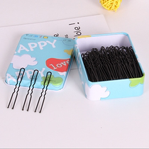 Black U-shaped hairclip clip bride Photo Studio wedding hair fixed headdress box 6cm long 220