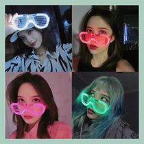 Custom Luminous Glasses Bar Party Concert Props Fluorescent LED Flash Blinds Childrens Stall Toys