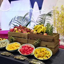 Solid wood large number wooded fruit box supermarket raw fresh vegetable turnover box retro wooden box containing storage box custom-made 58