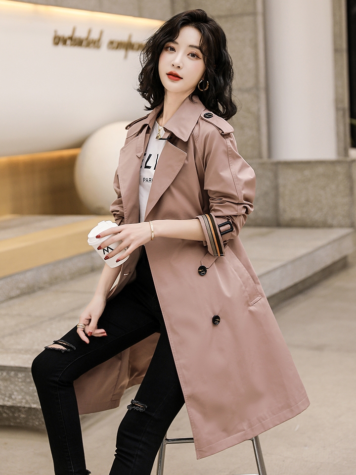 2025早秋双排扣风衣女御姐穿搭必备高级感拉满