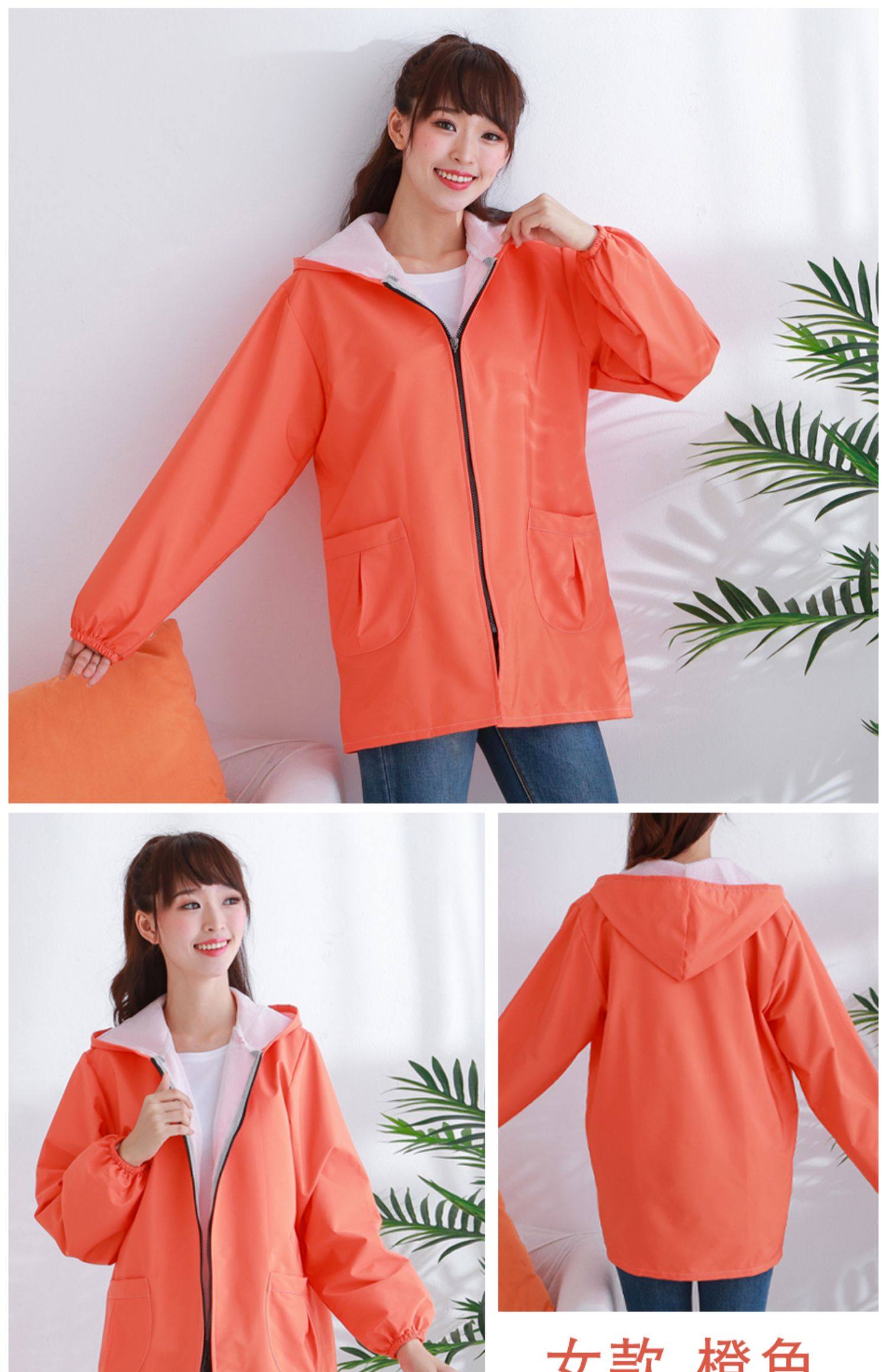 大人时尚罩衣厨房防水油衣服围裙秋冬男女上衣工作服干活穿的外套