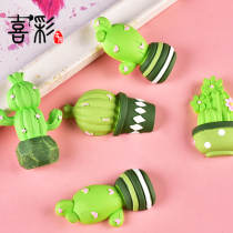 Festive Color Resin Accessories Drip Gum Cactus Pendulum Potted DIY handmade