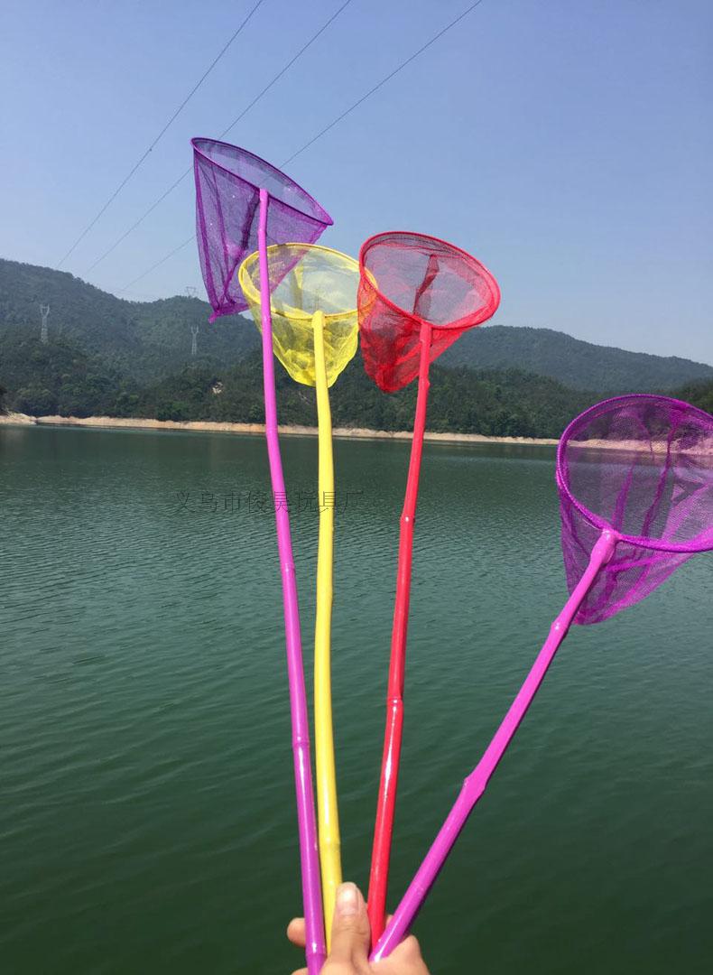 儿童竹竿渔网捞鱼网不锈钢伸缩捕虫网儿童网兜儿童抄网鱼户外玩具