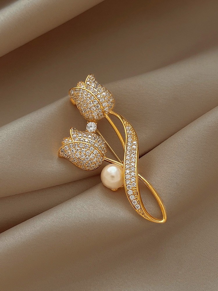 Otters-brand Fold discount store Withdrawal Cupboard Clearance Clear Cabin Pick-up Light Lavish Gold Aroma Pearl Brooch Outlets Women Deserve-Taobao