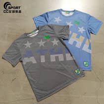 Athleta short-sleeved men running quick-drying clothes breathable sweat-absorbing summer short-sleeved fitness loose running retro T-shirt round neck