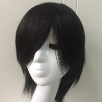 100% real hair silk full hand woven real hair wig set rough hair easy shape female men fashion short hair headgear