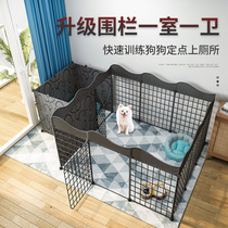 Pet fence dog cage fence indoor isolation door small dog kennel with toilet area guardrail