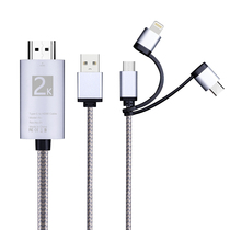 Apple Android type-c three-in-one adapter HDMI HD audio and video cable 1080p plug and play data cable