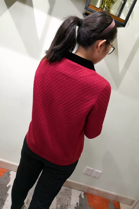 YUN Yun 2021 sản phẩm mới mùa thu dành cho phụ nữ áo khoác nhung búp bê cổ áo jacquard dây kéo áo khoác nhỏ chần bông áo khoác bông nữ ngắn - Áo khoác ngắn