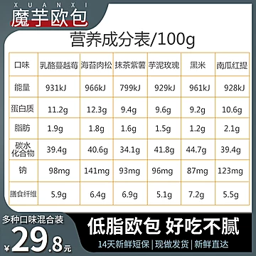 【代餐饱腹】全麦欧包面包无糖精夹心360g[10元优惠券]-寻折猪