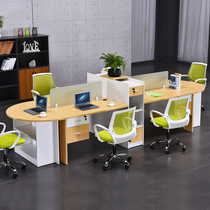 Desk double staff card 4 people simple modern staff computer desk 6 people Office staff table